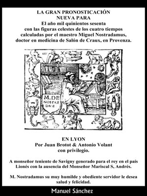 cover image of La gran pronosticación nueva para 1560﻿ de Nostradamus